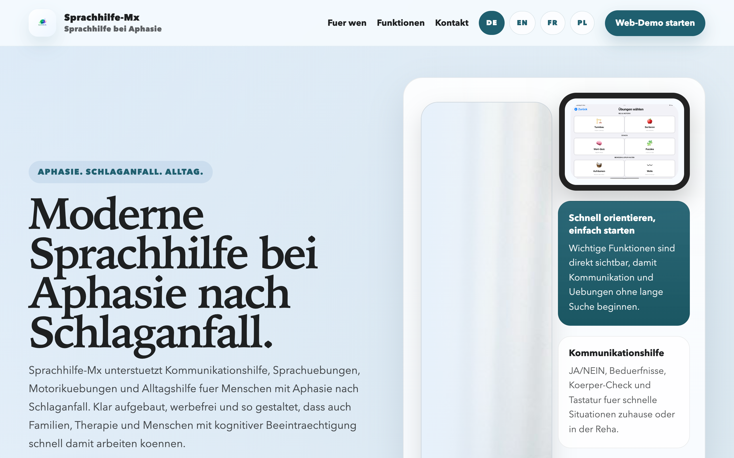 Aphasie-Hilfe App